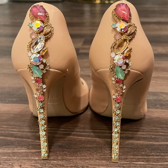 LeSilla SHOES. Décolleté w Jewel on the heel. Leather. MADE IN ITALY. 7 or 37IT - Picture 15 of 16